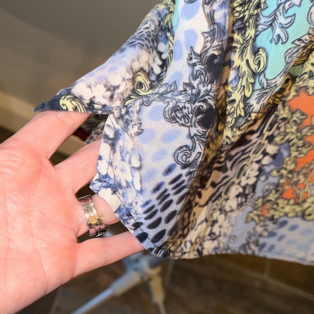 Etcetera Vibrant 100% Silk Patterned Sleeveless B… - image 6